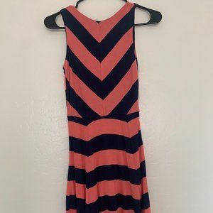 Chemistry Women/Girls Fit & Flare Shift Striped sleeveless dress XS